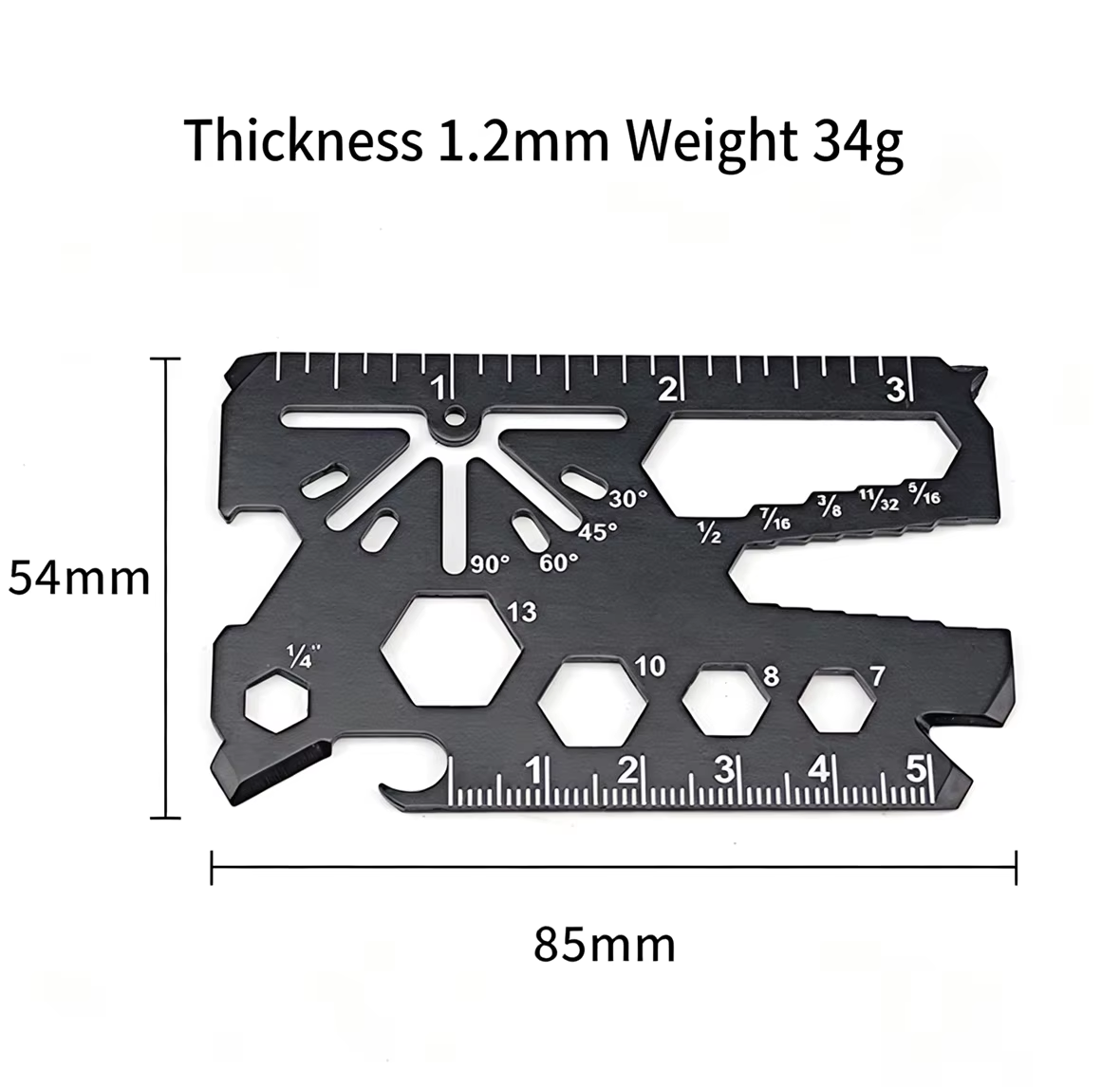 Custom Logo Stainless Steel EDC Survival Card Pocket Multi Tool Keychain Wallet Size Outdoor Camping Gift Waterproof Lightweight