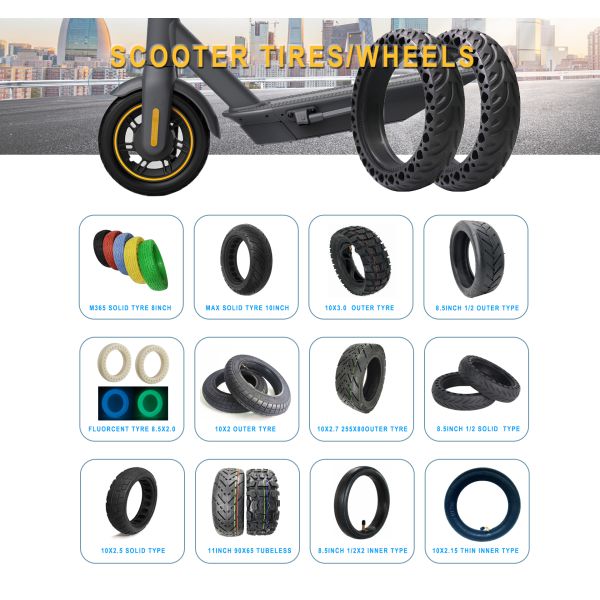 10x2.125 Inch Scooter Inner Tube Rubber Thicken Front & Rear Wheels M365/Pro/1S Electric Scooter Spare Parts