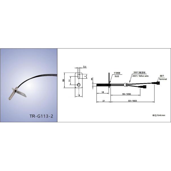 Служить фланцем провод тефлона высокой точности датчика температуры кофеварки ома 100K