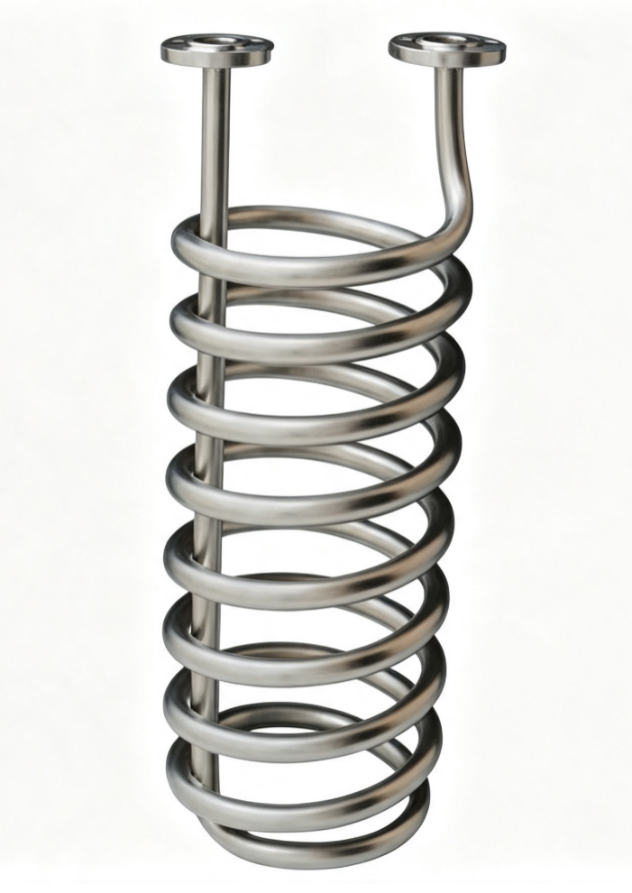 High Efficiency Internal Coil Heat Exchanger for Industrial Tank Heating and Process Applications
