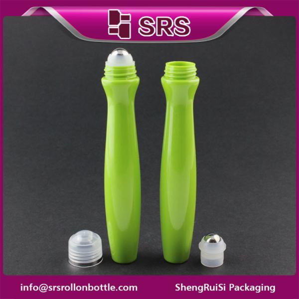 SRS high quality plastic 15ml eye cream empty roller ball bottle