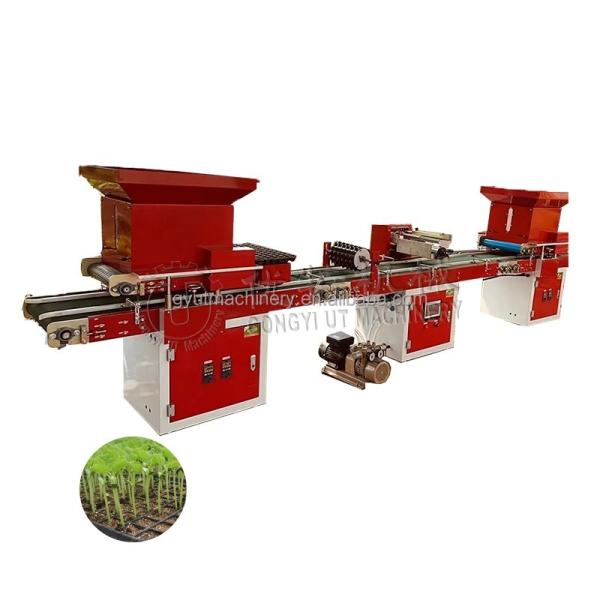 Auto Tray Seeding Sowing Machine With Trays for Vegetable Seed Sowing 28X54CM Plat Size