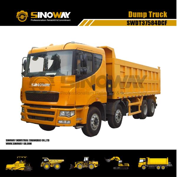 8x4 Construction Dump Truck Tipper , Dump Truck Tipper 375hp Power