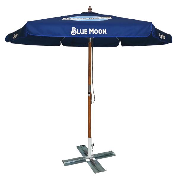 Outdoor Furniture Push Open Pin Stop Waterproof Parasol Umbrella Indonesia Hardwood