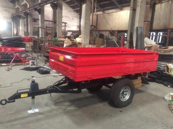 Single Axle Tractor Trailer ,Farm Hydraulic Dump Trailer ;2 Wheel Box Tipper Trailer For Farm Transporting