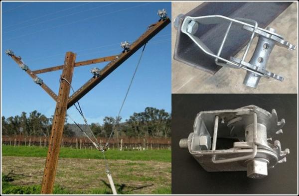 No Paint Black Open Gable Trellis System Orchard Post 1307Mm 1473Mm