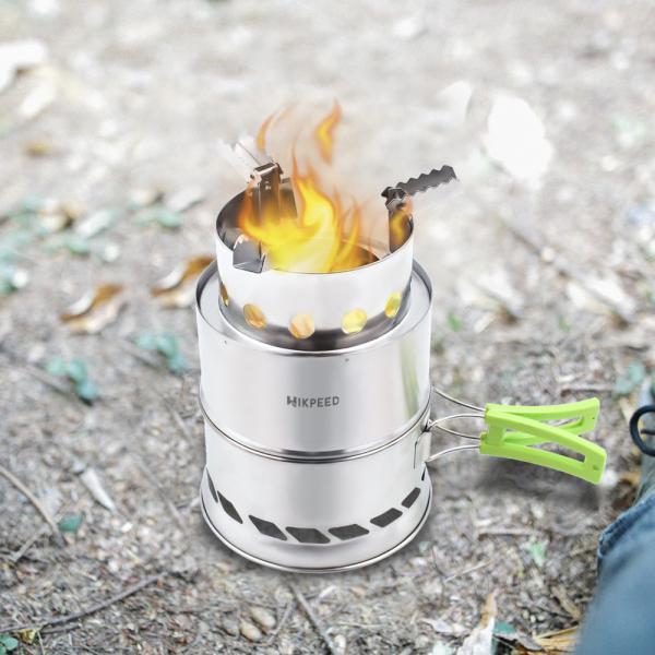 5.1X7.7 SS Backpacking Stove Collapsible For Camp