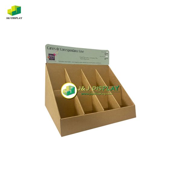 Greeting Cards Cardboard PDQ Counter Display CDU Stand Foldable Customized