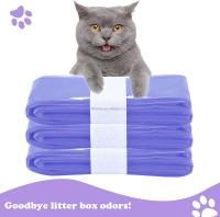 Bolsas para desechar arena para gatos con control de olores, resistentes, con cordón ajustable, para areneros de gatos, extragruesas, inteligentes, autosellantes, para arena de gatos, bolsas para desechar arena con control de olores