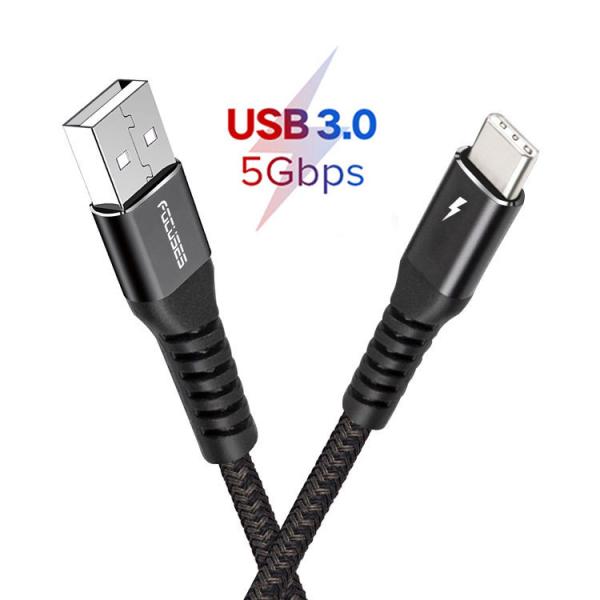 100W 6.6Ft Type C To USB 3.0 Data Cable Aluminium Alloy