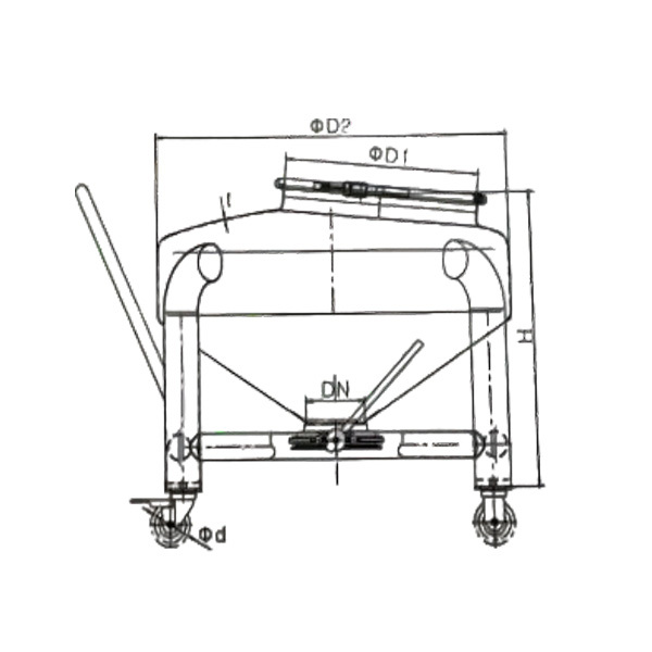 Tablet Transfer Stainless Steel Circular Hopper 1100mm Pharmaceutical Machinery Spare Parts