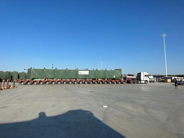 18 Axle Hydraulic Steering Modular Trailer For Big Excavator Transport