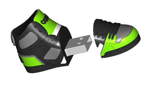 4GB Customized Sport Shoe Shaped USB Flash Drive / Sport shoes USB Pen Drive