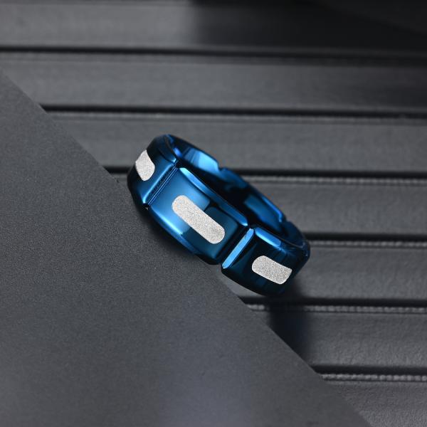 8 mm de bague de mariée en acier inoxydable pour hommes soulageant l'anxiété