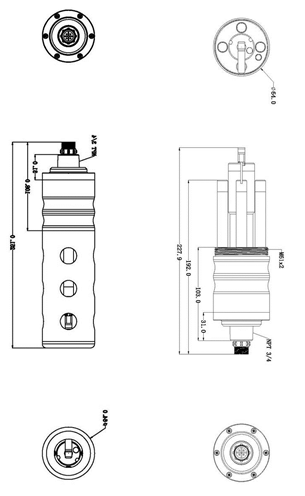 Gama 4-10 del sensor Kws-200 pH de la calidad del agua del nitrógeno del amoníaco de NH4-N
