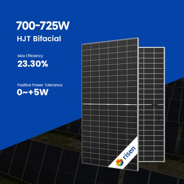 Risen Popular PV Module N-type HJT 700W 710W 720 Watt 725W RSM132-8-700-725BHDG Solar PV Panels for Project