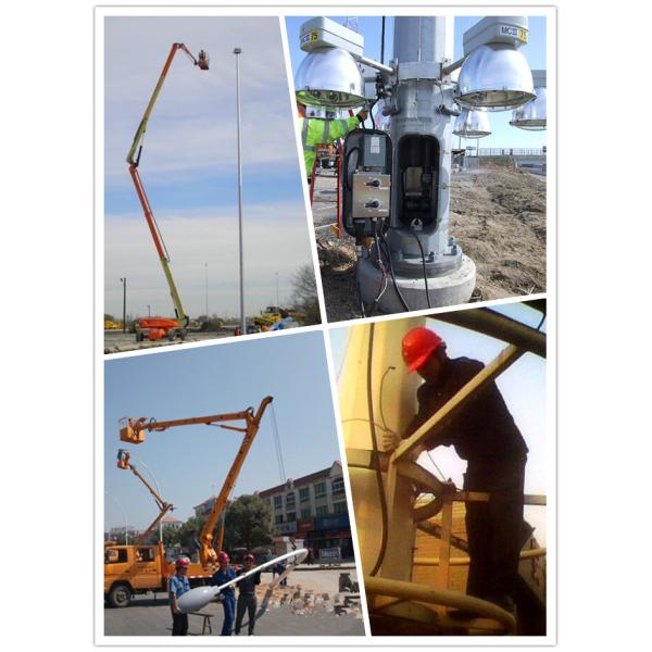 Сталь q235 крена Poles полигонального места для стоянки Floodlighting светлая горячая