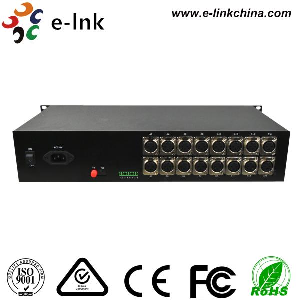 Multiplexeur audio de fibre d'émission de 1~16 XLR