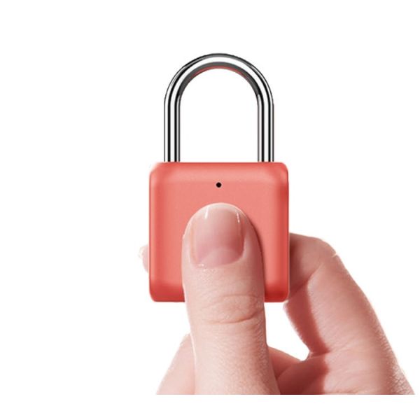 High-Tech Smart Fingerprint Lock Anti-Theft Anti-Rust Powder Coated Durable Aluminium Zinc Alloy Luggage Padlock for Travel Use