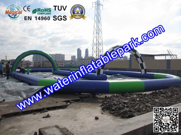 ODM / OEM Available Inflatable Race Track Game For Zorb Ball