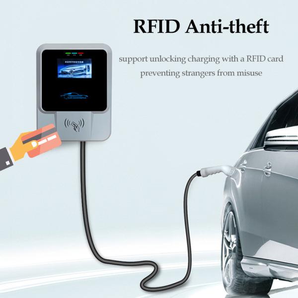 40A 48A 50A Wallbox EVSE SAE J1772 12KW US Electric Car Charger 9.6KW RFID 40 Amp EV Charger Level 2 50 Amp Chargepoint