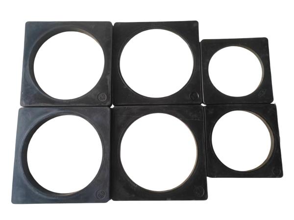 1.5g/cm3 Traffic Cone Weight 370*370mm Traffic Cone Rubber Base For 14.5 Traffic Cone