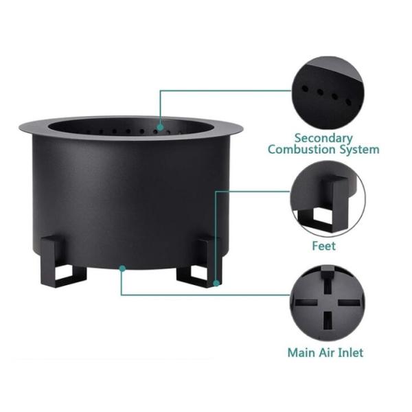 Плита углерода стальная портативная располагаясь лагерем вокруг деревянной ямы огня горящего дыма свободной