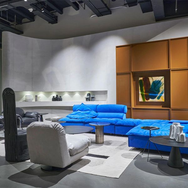 Italian Design Fabric Modular Sofas Set Luxury Living Room Sofas Combination Fabric Sofas Couch Set