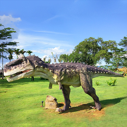 Realistic Carnotaurus Dinosaur Statue Outdoor Garden Display and Decoration