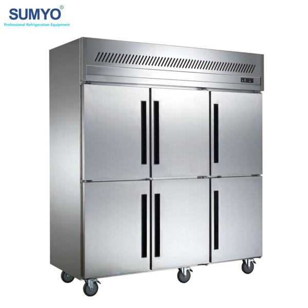 Wholesale Large Capacity Commercial Refrigerator 6 Doors Heavy Duty Independent Freezer Single-Temperature for Supermarket