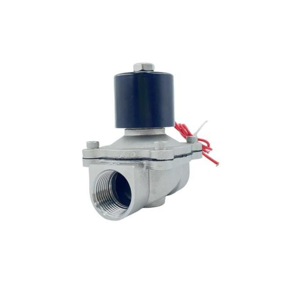 2W de aço inoxidável válvula solenoide de fluido de água elétrica compacta e design de economia de espaço