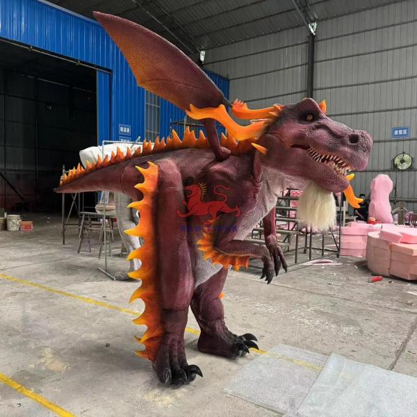 Theme Park Exhibitions Realistic Animatronic Dragon Costume 12 Months Warranty
