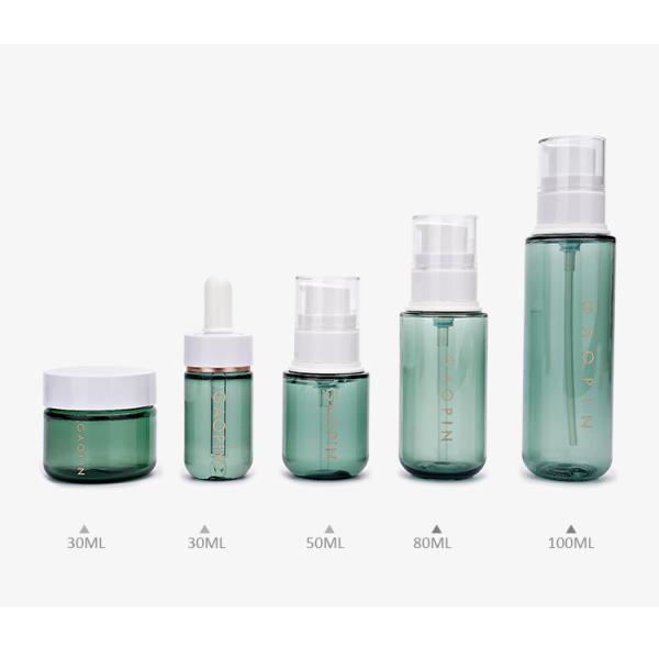 White Plastic Lotion Pump Bottles , 30ml 50ml Cosmetic Dropper Bottles