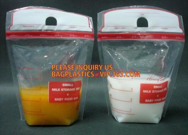 Double Zipper Seal Stand Up Pouch Breast Milk Storage Bags,Stand Up Baby Breast Milk Storage Bag,5 oz breastmilk storage