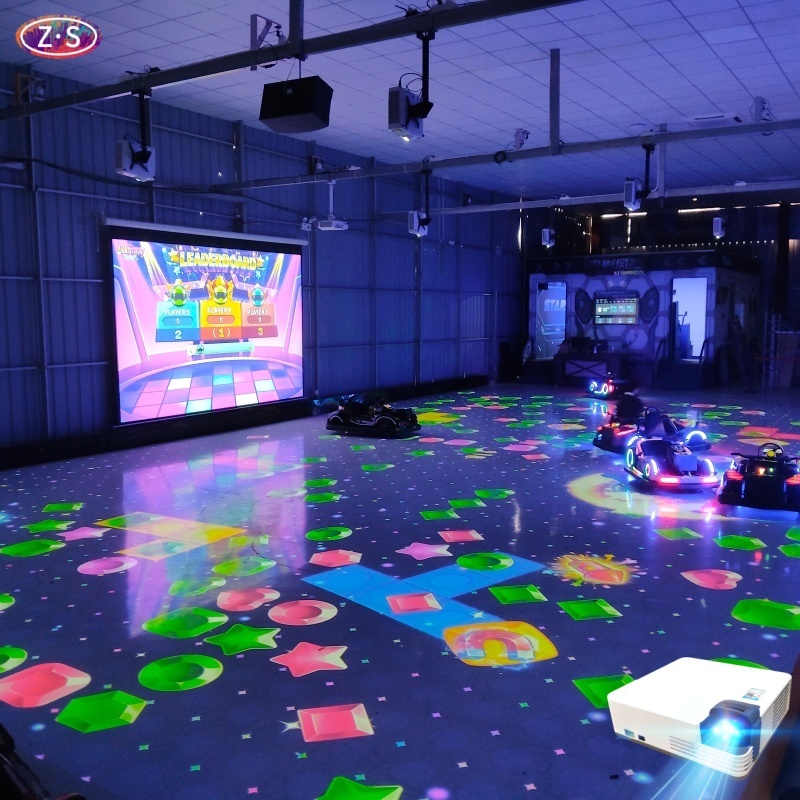 Immersive Go Karting Multiplayer Projection Racing For Entertainment Centers