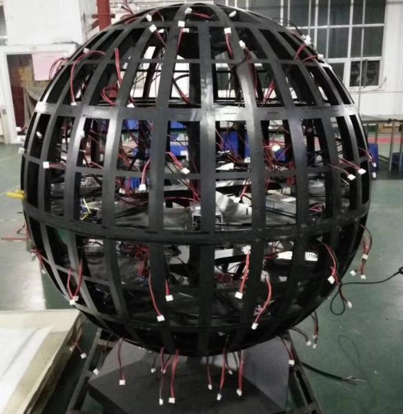 A exposição conduzida esférica mágica da mostra 3D 360 graus conduziu a esfera video para o museu