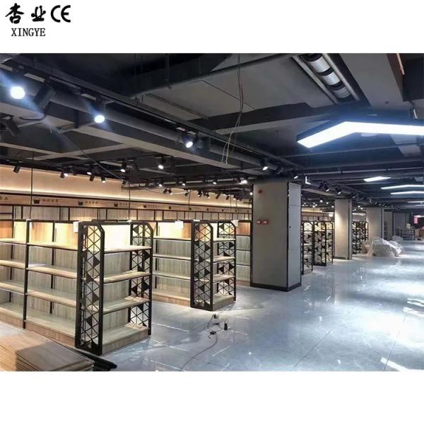 Factory New Design custom shelf one step supermarket steel shelves