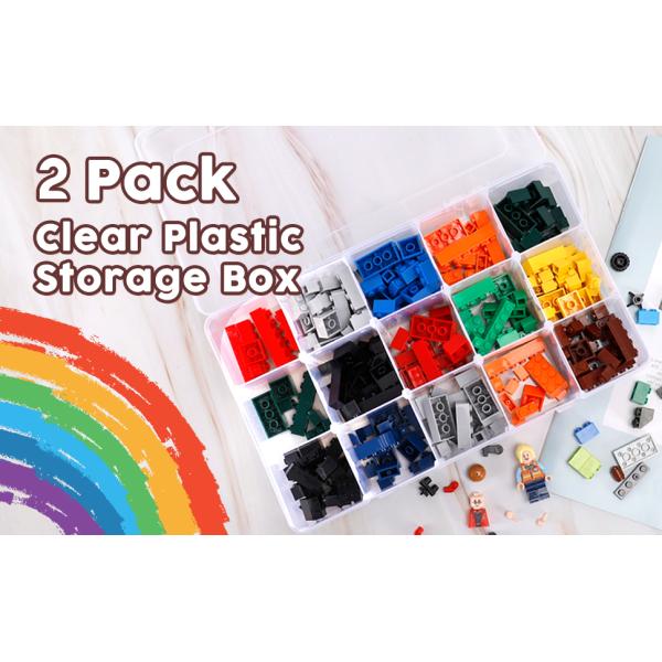 Girds Clear Plastic Organizer Box Storage For Washi Tape Tackle Box Jewelry Crafts Organizer, Container