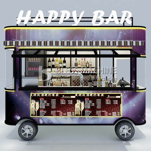 Leisure Fast Food Equipment Electric Mobile Snack Beverage Catering Van Truck Trailer Kiosk Cart
