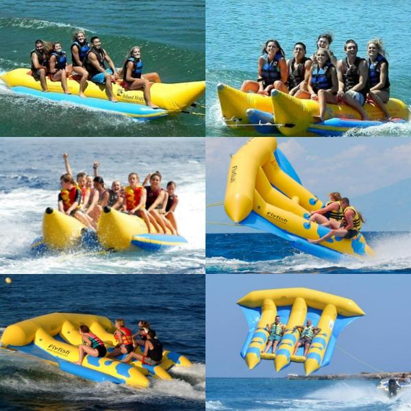 Поставщик Надувные водные игры Надувные летающие рыбы Банановые водные санки для взрослых