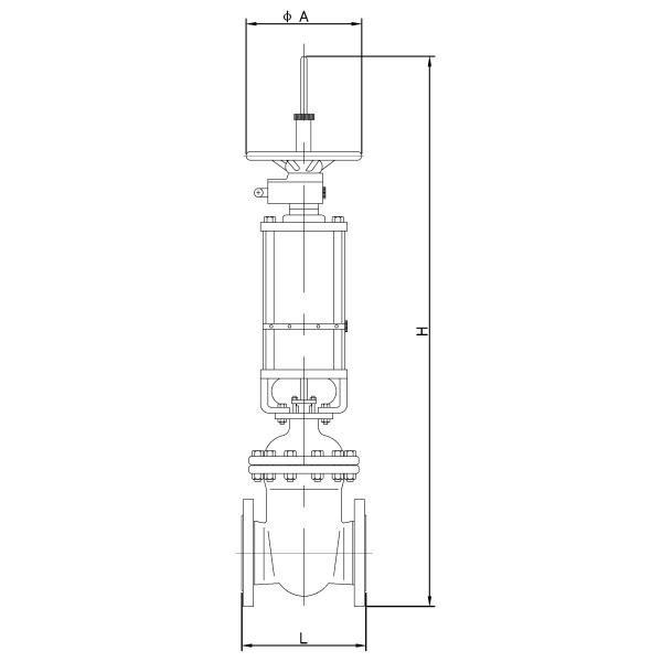 Double Cylinder Pneumatic Wedge Gate Valves For Petroleum Chemical Industry
