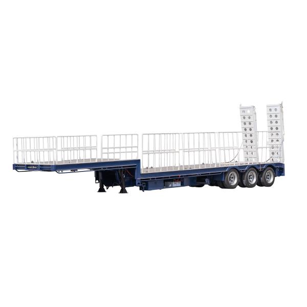 Skeleton Multi 3 Axles 60-100 Tons Heavy Low Bed/Lowbed Ramp/Drop Deck Gooseneck Flatbed/Skeleton Semi Truck Trailer