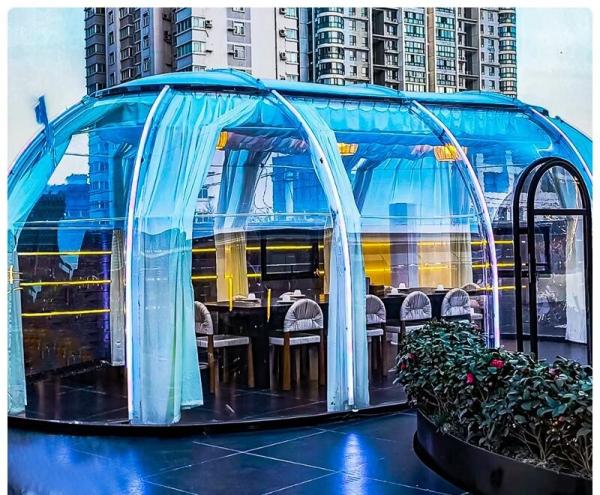 18 - 20 Person Homes Prefab Wind Resistant  Oval Extra Large Garden Dome House