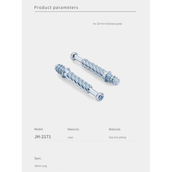 40мм стальные минификсовые распределительные болты с нитью M6, соединитель мебельного шкафа для плоской мебели