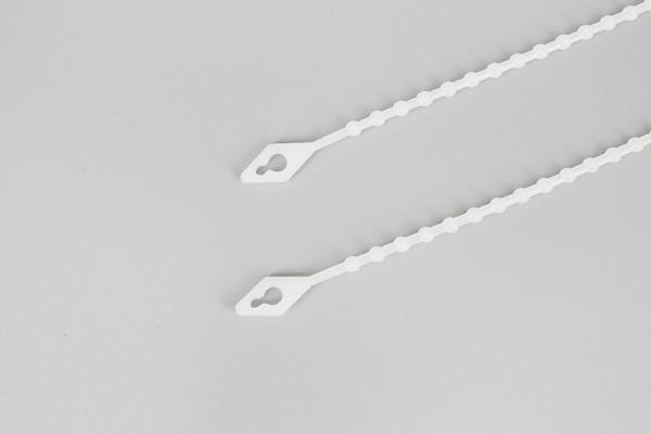 DEMOELE 100mm UL approved 94V-2 adjustable knot ball bead plastic nylon cable ties zip ties