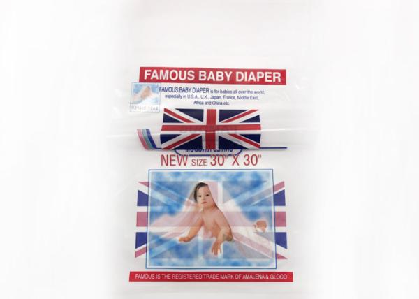 Simple Layer Clear Plastic 3 Side Seal Pouch For Baby Diaper ROSH QS SGS