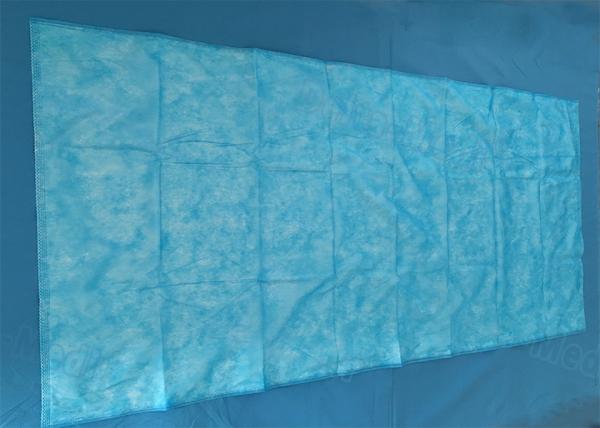 Folhas médicas descartáveis da cor azul, folhas de cama médicas 40 - 100gsm