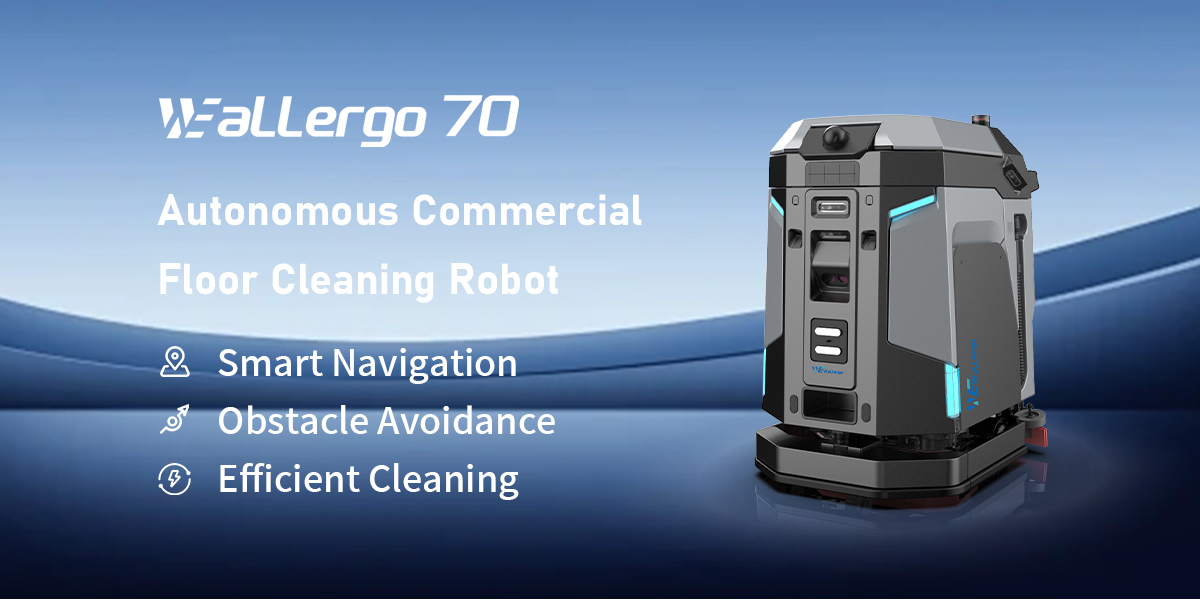 5-in-1 Smart Commercial Cleaning Robot 48V 30Ah Battery High Efficiency Autonomy Vacuuming Mopping Robot