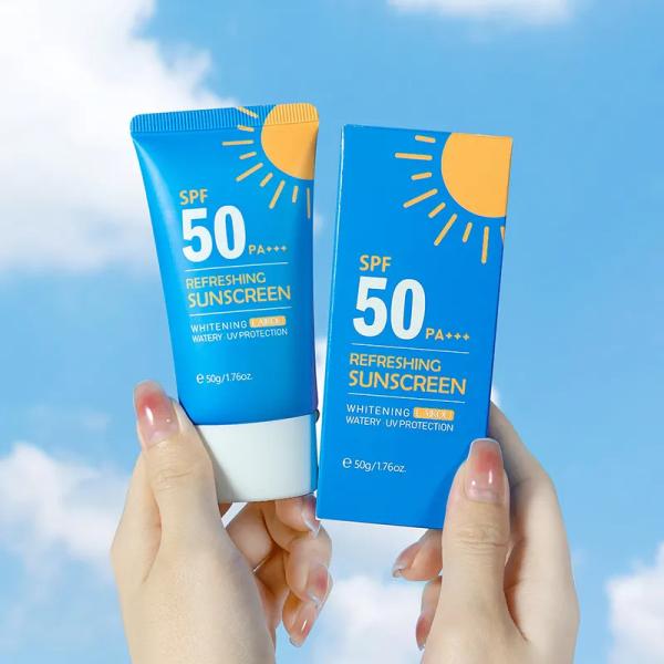 Creme de proteção solar Maquiagem Branqueador Proteção UV SPF 50+ Pa+++ Creme hidratante para o rosto e corpo
