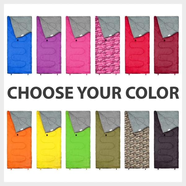 Camouflage Camping Sleeping Bag, Adults & Kids Seasons Warm Cold Weather Hiking Camping Indoor Outdoor Use